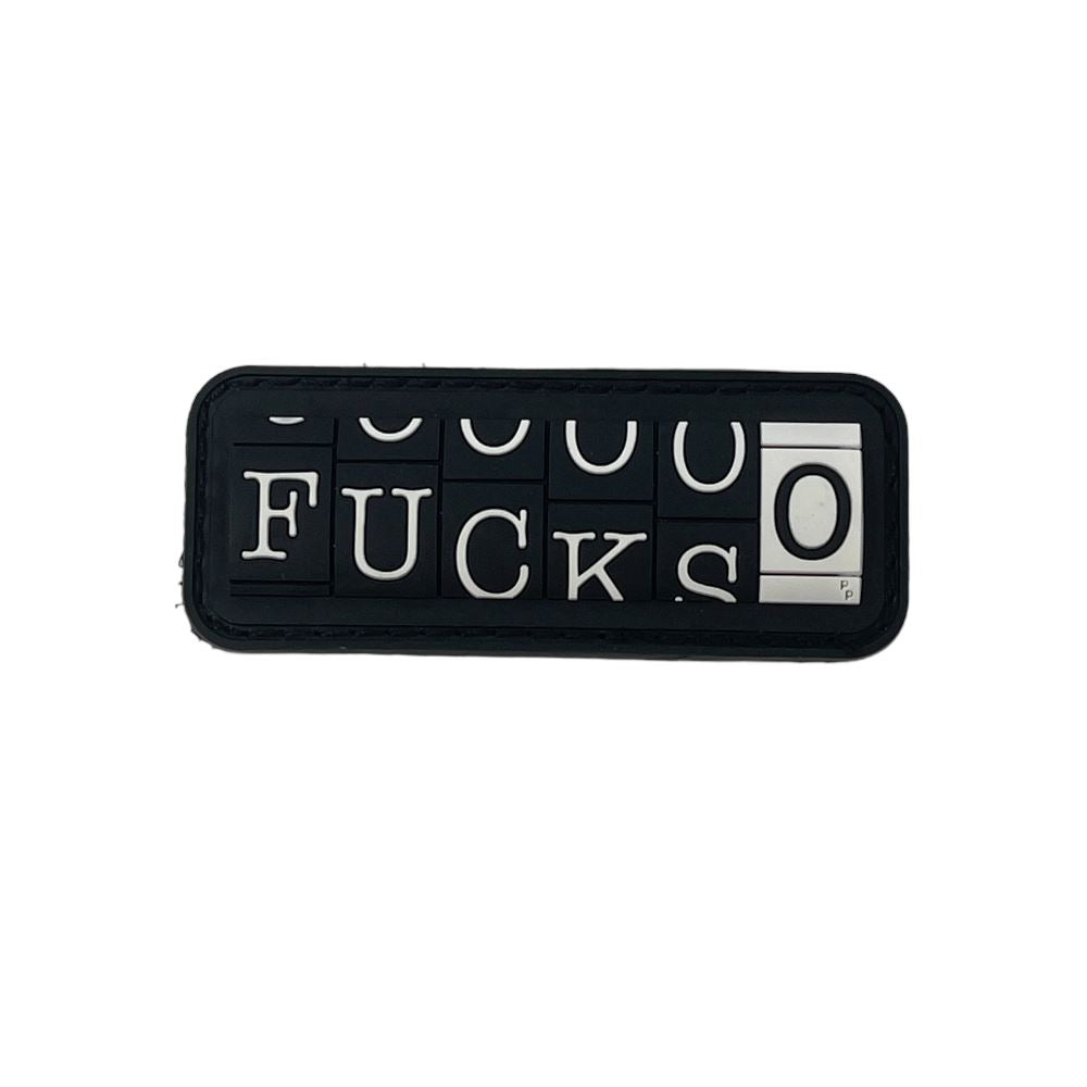 0 Fucks Patch + Sticker