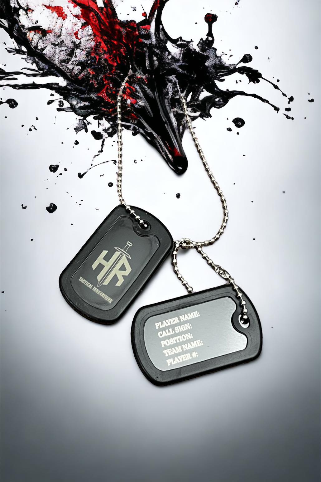 HRTI Custom Dog Tag with Silencers — alternate view 2