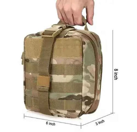 Ham Radio Go Bag with Tear-Away Velcro Back - Molle Compatible, Multi-Pocket Design for Radios, Cables, and Gear – Red — alternate view 6