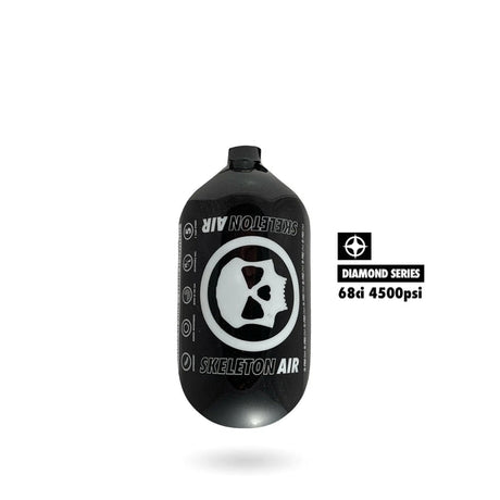 "Diamond Series" Skeleton Air Hyperlight Air Tank 68CI (BOTTLE ONLY) – Black/White — alternate view 2