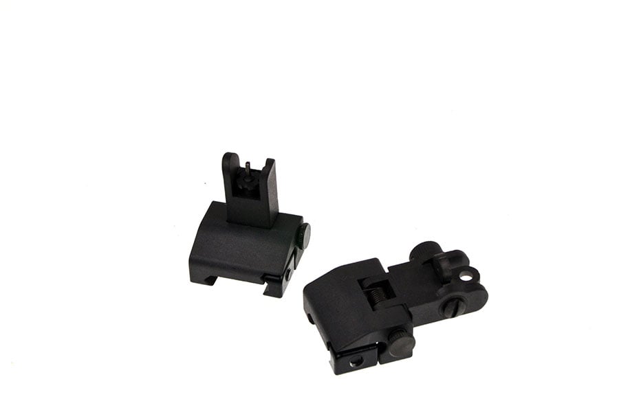 Omega Mfg. Front and Rear Flip-Up Sight Set - US Made