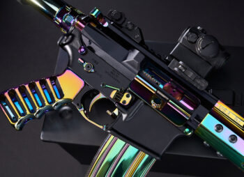 Guntec USA AR-15 / AR .308 Extended Mag Catch Paddle Release Plated & PVD Coated – Gold — alternate view 2