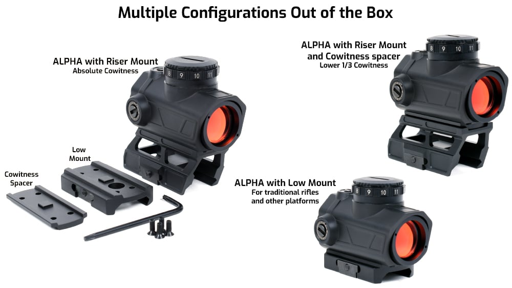 ALPHA Micro Red Dot Sight with Shake Awake and Cantilever Riser Mount — alternate view 10