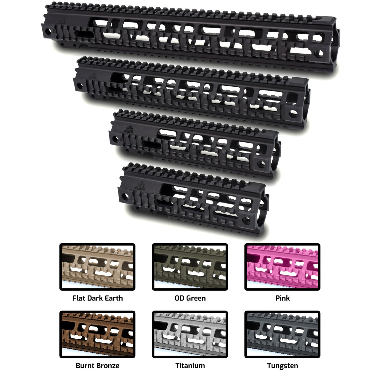 Pro Quad Rails – Free Float AR15 Handguards – 4 Lengths Available – 7"