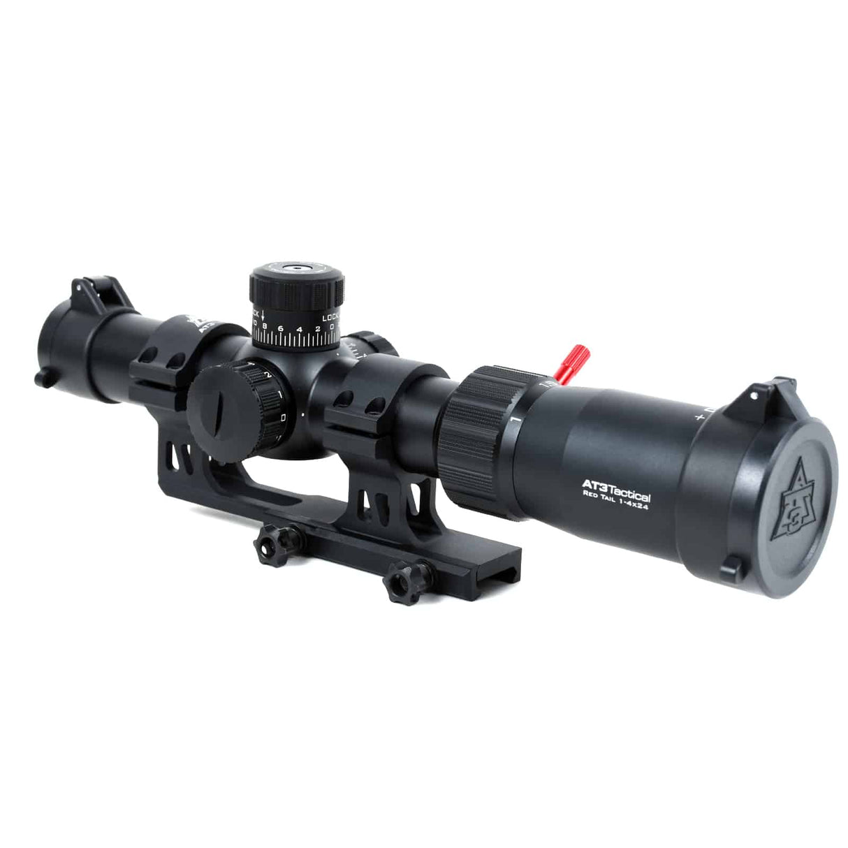 Red Tail™ Rifle Scope with Locking Caps – 1-4x or 1-6x Magnification – 5.56 Illuminated BDC Reticle – None — alternate view 3