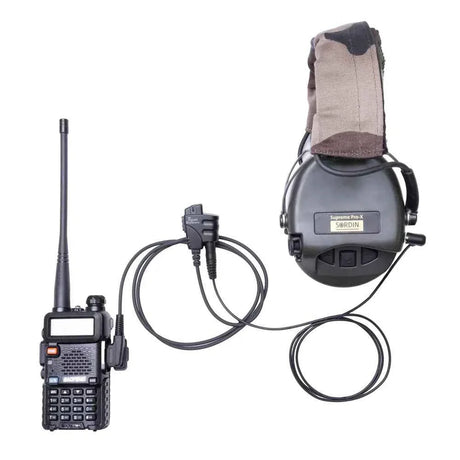 SMC cable (Shoot, Move, Communicate) Baofeng, Yaesu radios to Auxiliary Port for Electronic Earmuffs – Yaesu Single Pin for FT60 — alternate view 3