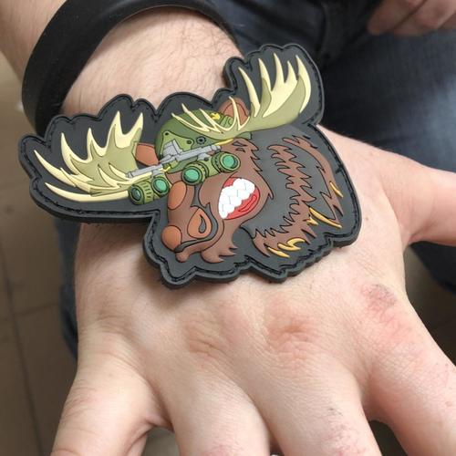 Patch Panel Patriot Pets - Marvin the Tactical Moose Patch + Sticker — alternate view 4