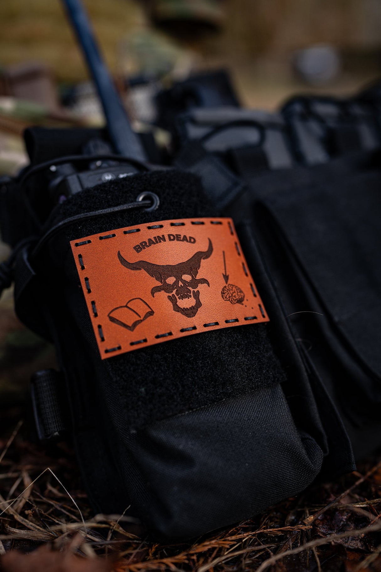 Brain Dead 2.0 Leather Patch – 5x3" — alternate view 2