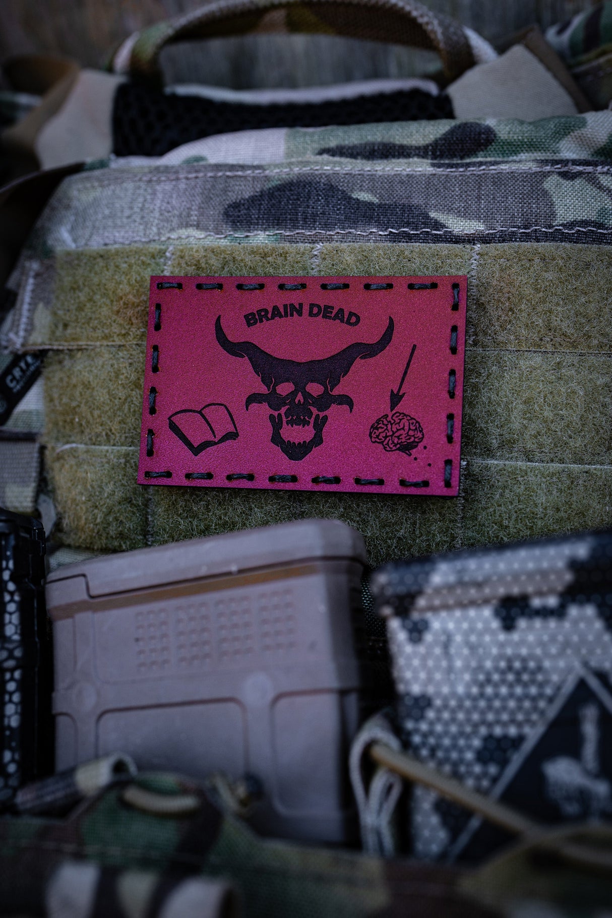 Brain Dead 2.0 Leather Patch – 3x2" — alternate view 4