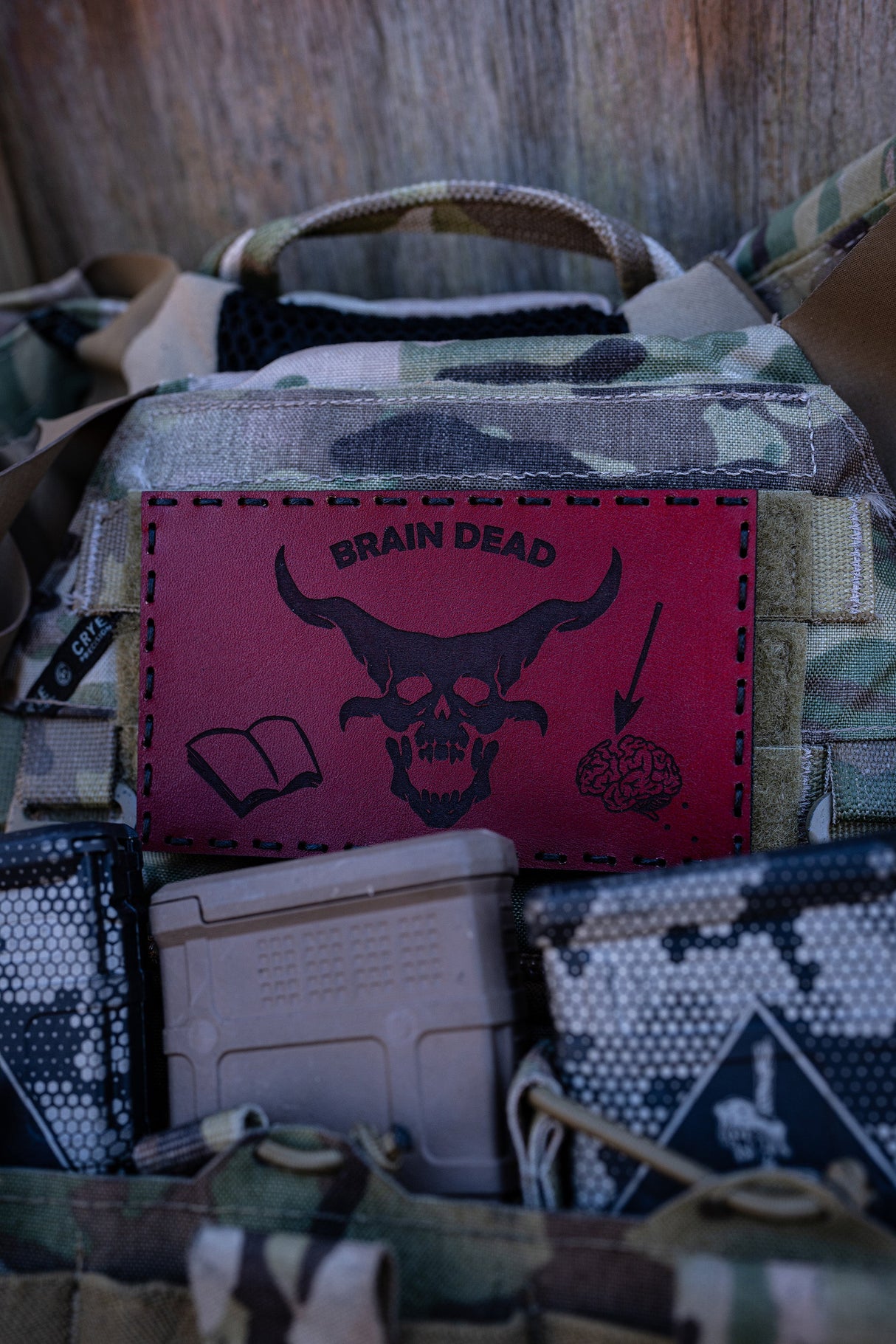 Brain Dead 2.0 Leather Patch – 3x2" — alternate view 3