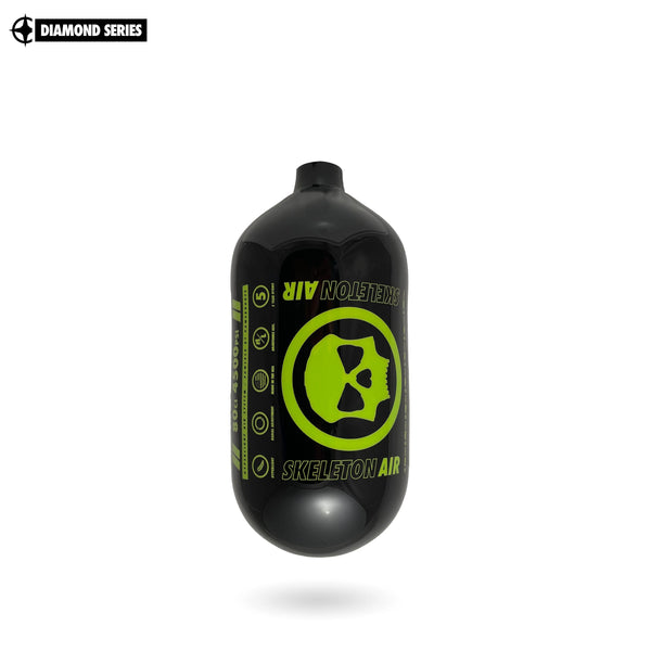 "Diamond Series" Skeleton Air Hyperlight Air Tank 80ci (Bottle Only) – Black / Volt — alternate view 12
