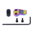Guntec USA AR-15 / AR .308 Extended Mag Catch Paddle Release Plated & PVD Coated β Rainbow