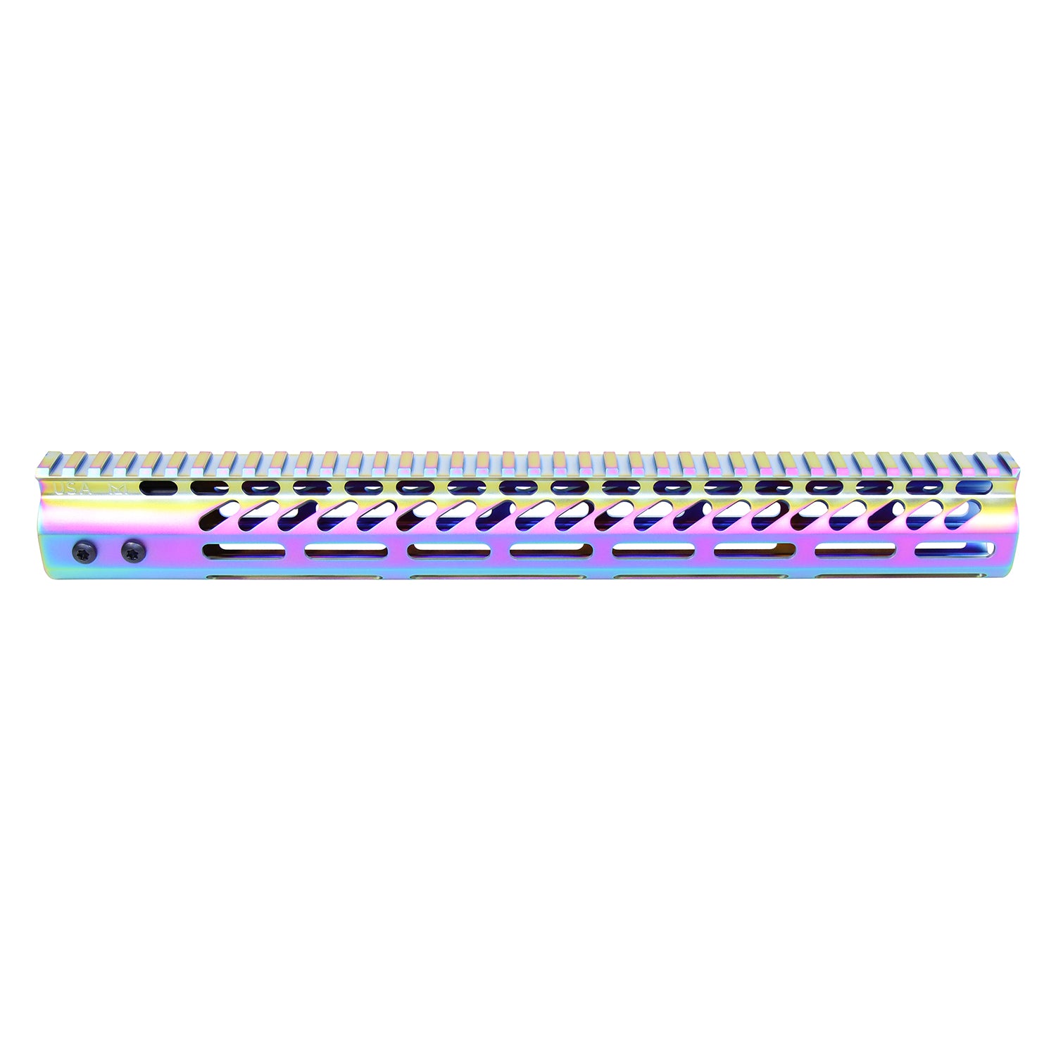 Ultra Lightweight M-LOK Handguard – 7" & 15" Matte Rainbow PVD (Monolithic Rail) – 15" — alternate view 2