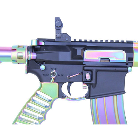 AR-15 Enhanced Trigger Guard (Matte Rainbow PVD Coated) — alternate view 4