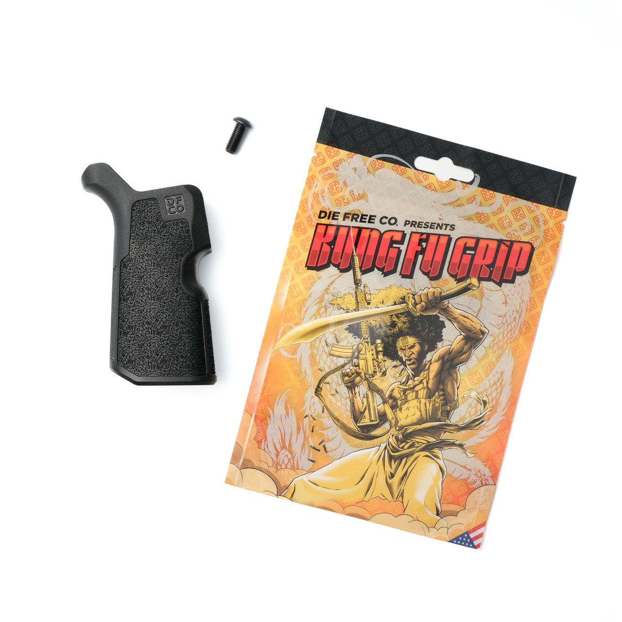 Die Free Co “Kung Fu” Pistol Grip — AR-15 / AR-10 (Black, OD, FDE, Grey)