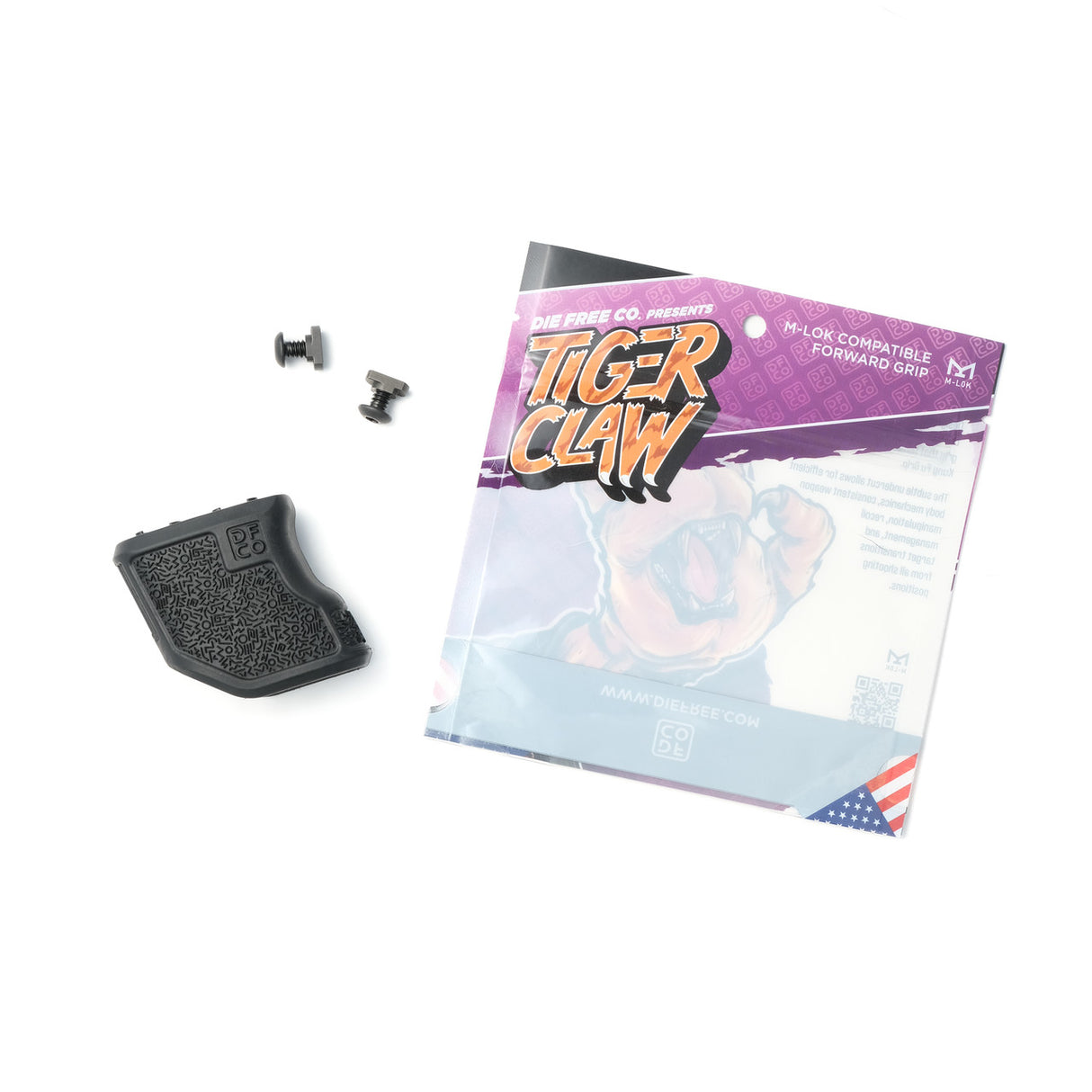 DFCO Tiger Claw — M-LOK Handstop Angled Indexer (Black, FDE, ODG, Jungle Grey)