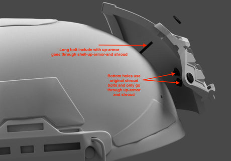 Rifle Rated Ballistic Helmet Up-Armor | Defeats 7.62 — alternate view 10