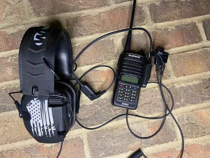 SMC (Shoot, Move Communicate) Baofeng UV9R, GT-3WP Cable to Connect to Electronic Earmuffs by Tigrett Outdoors – Clip only