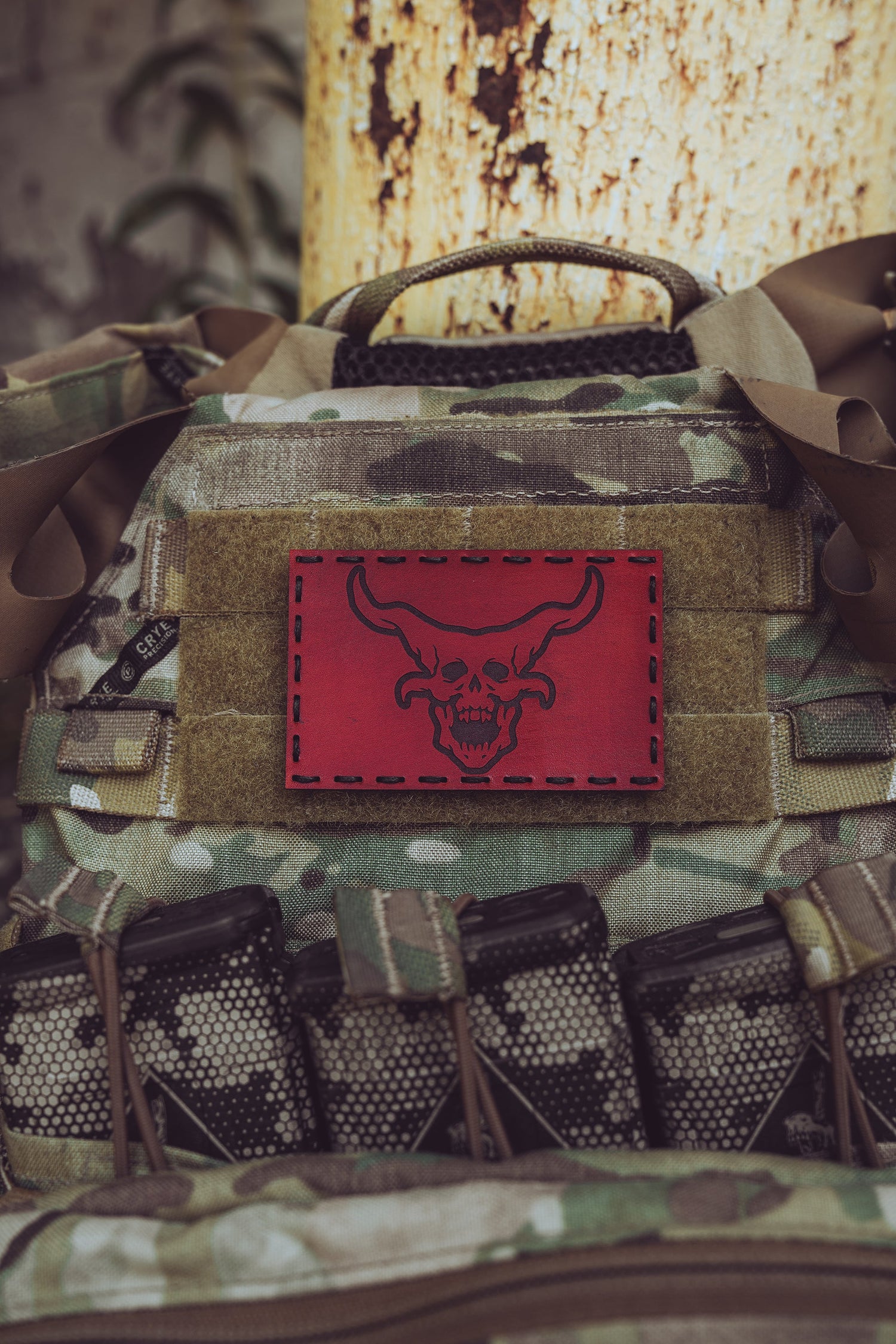 OG Demon Head Leather Patch – 3.5x2.25" — alternate view 5