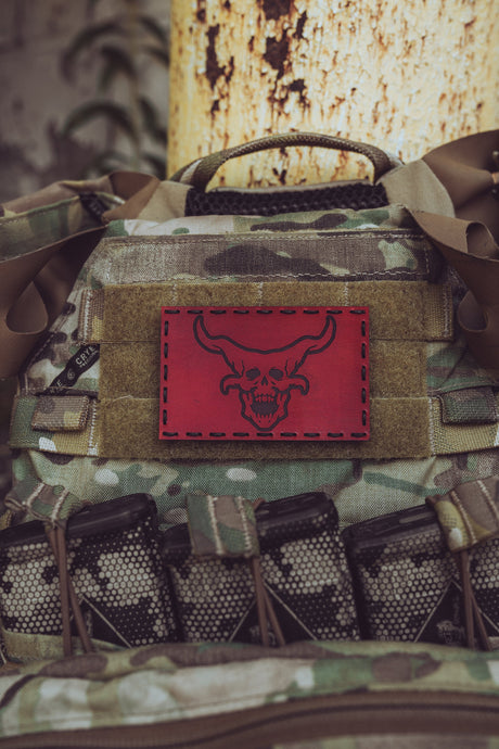 OG Demon Head Leather Patch – 3.5x2.25" — alternate view 5