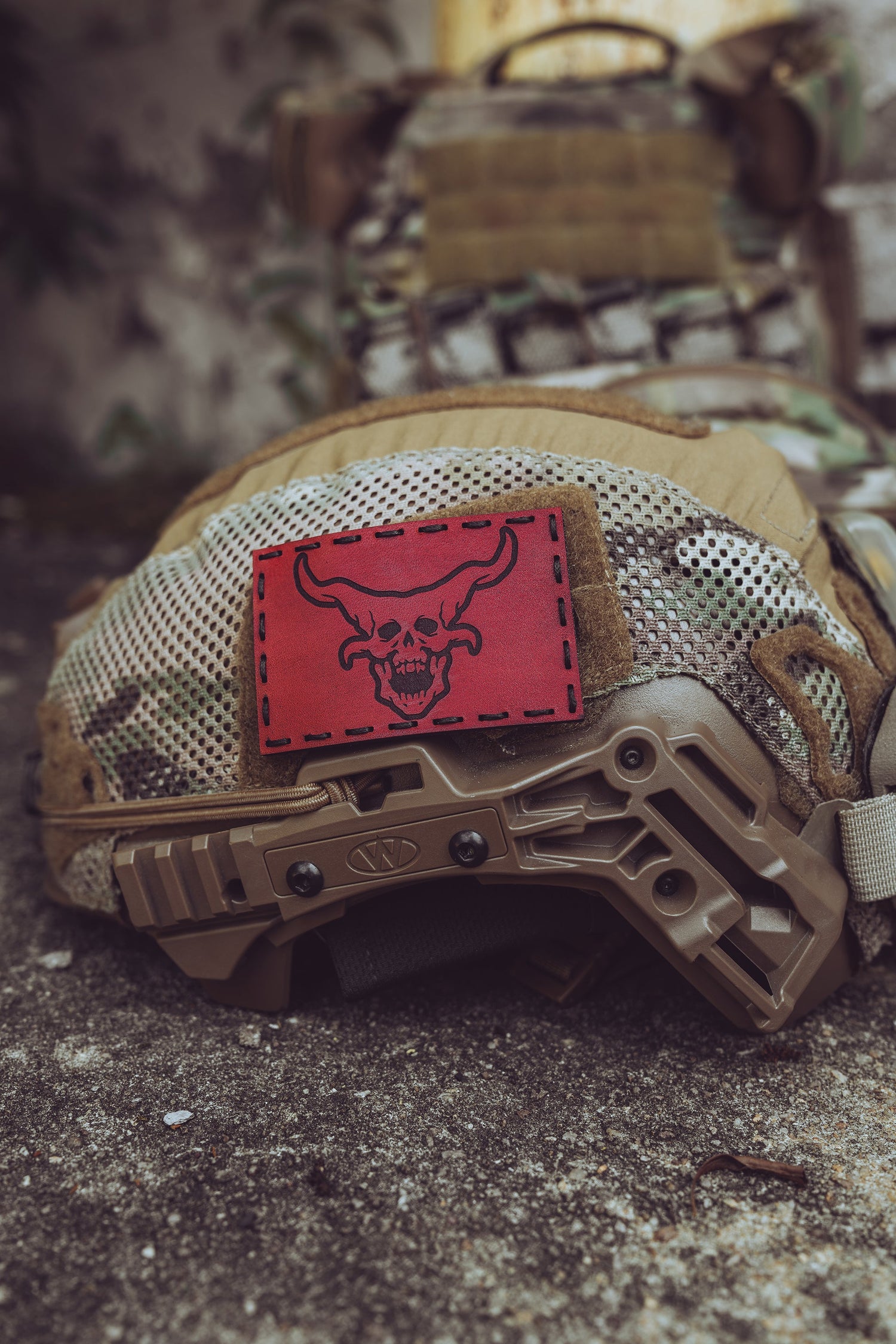 OG Demon Head Leather Patch – 3.5x2.25" — alternate view 6