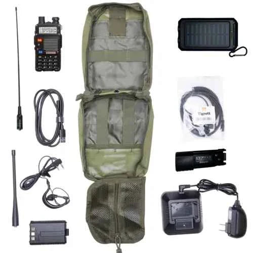 Radio Go Bag with Baofeng BF-F8HP, Portable Solar Charger & High-Power + Nagoya NA771 – Coyote BF-F8HP With Nagoya Solar — alternate view 3