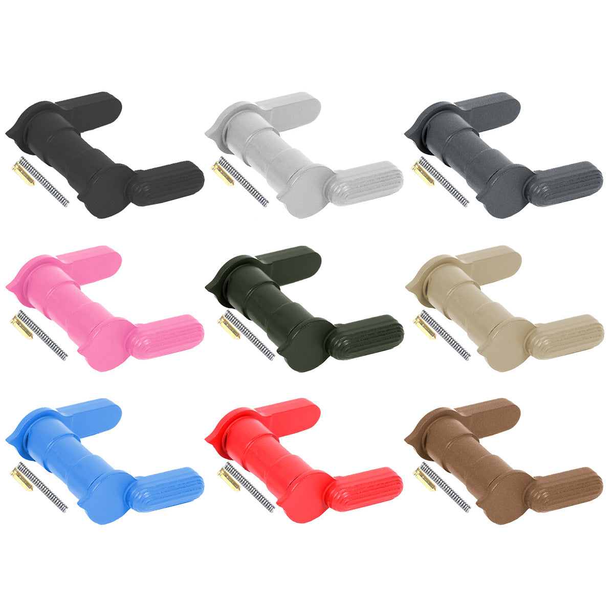 AT3 Ambidextrous AR-15 Safety Selector Kit — 9 Color Options (w/ Spring & Detent)