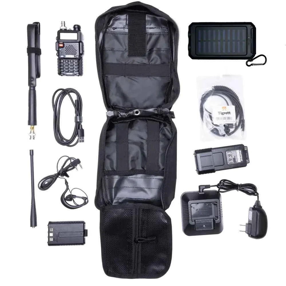 UV5R Radio Go Bag with Solar Charger Bugout Kit – Multicam UV5R Solar — alternate view 2