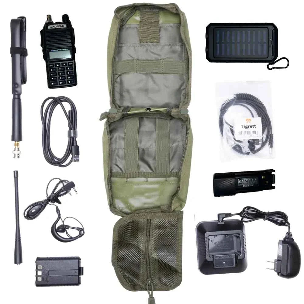 UV82L 8 Watt Radio Go Bag with Solar Charger Programmed Radio Bugout Kit – Multicam UV82L 8 Watt Solar — alternate view 2