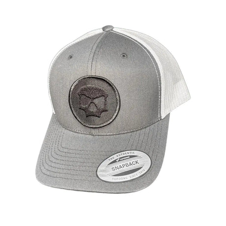 Flexfit Snapback Hat – Dark Grey / Volt Mesh(Skull Icon) — alternate view 6