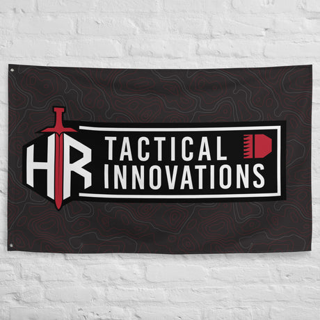 HRTI Logo Banner Flag – White on Black — alternate view 6