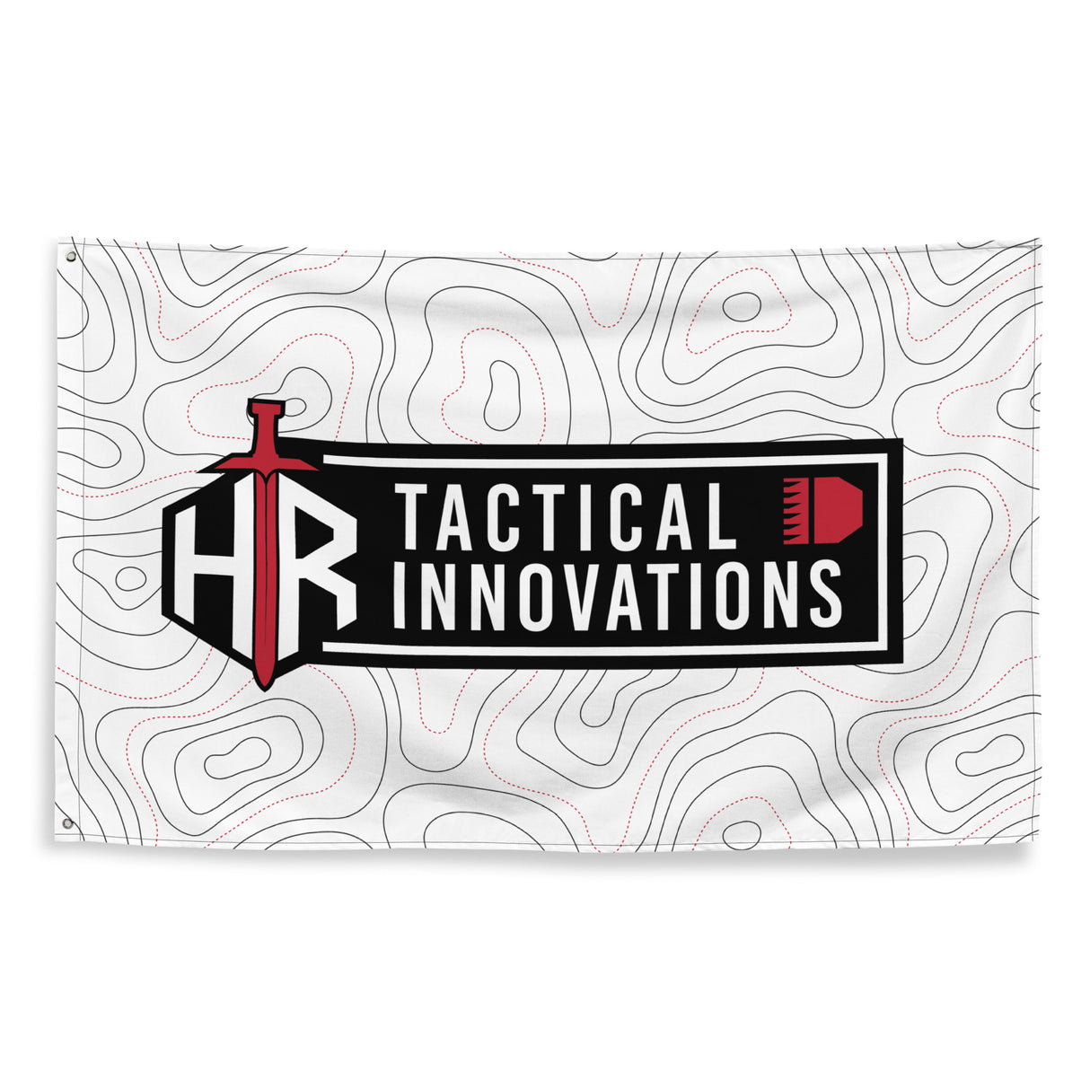 HRTI Logo Banner Flag – White on White