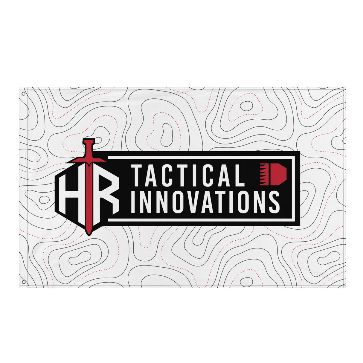 HRTI Logo Banner Flag – White on White — alternate view 2