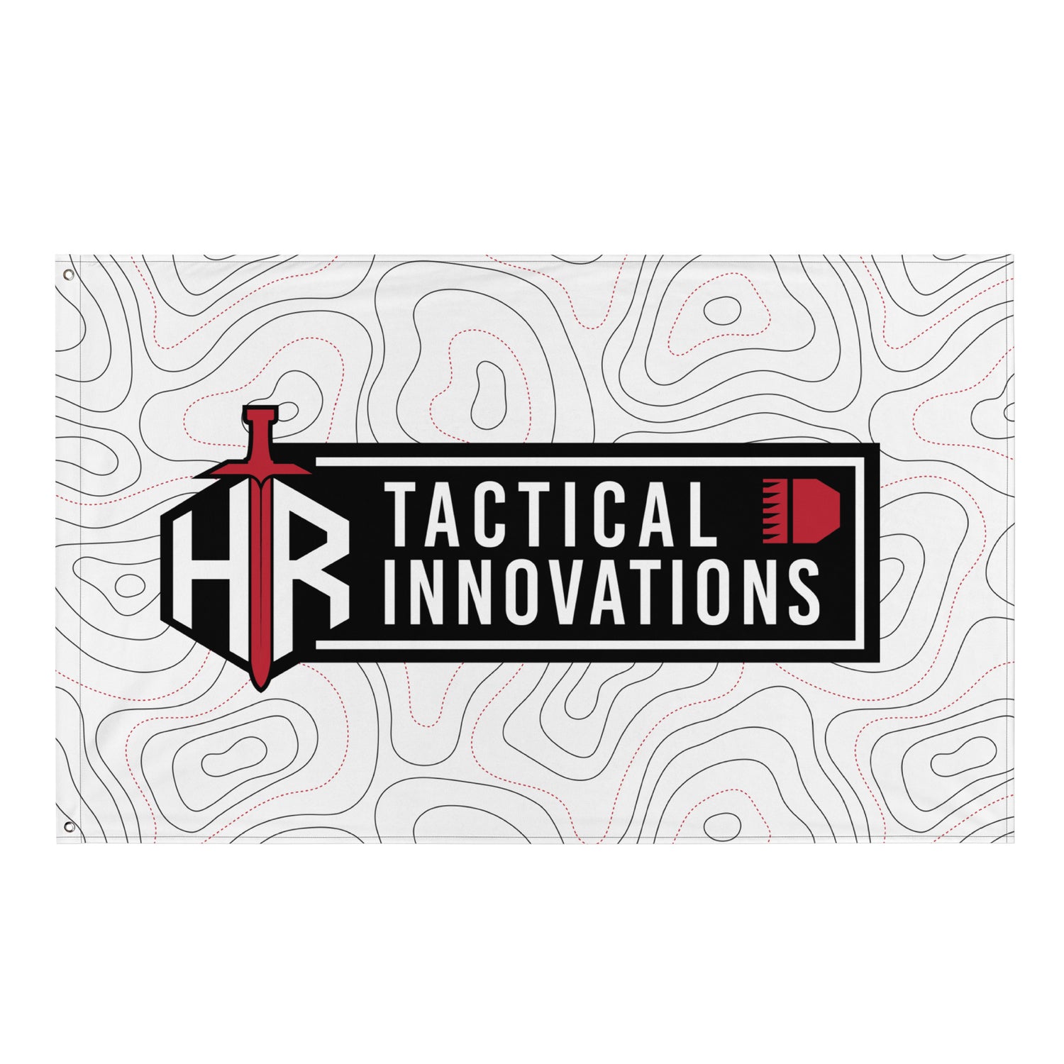 HRTI Logo Banner Flag – White on White — alternate view 2