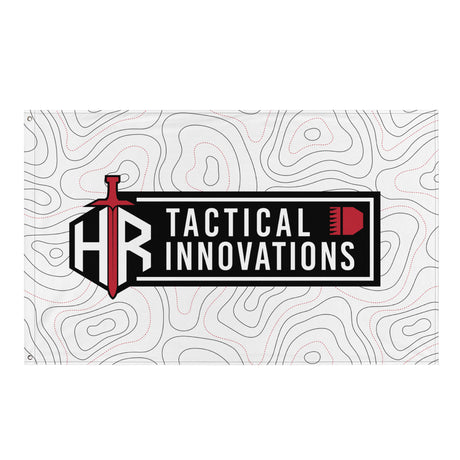 HRTI Logo Banner Flag – White on White — alternate view 2