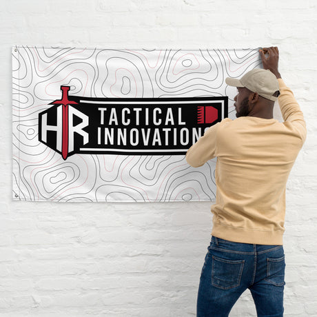 HRTI Logo Banner Flag – White on White — alternate view 6