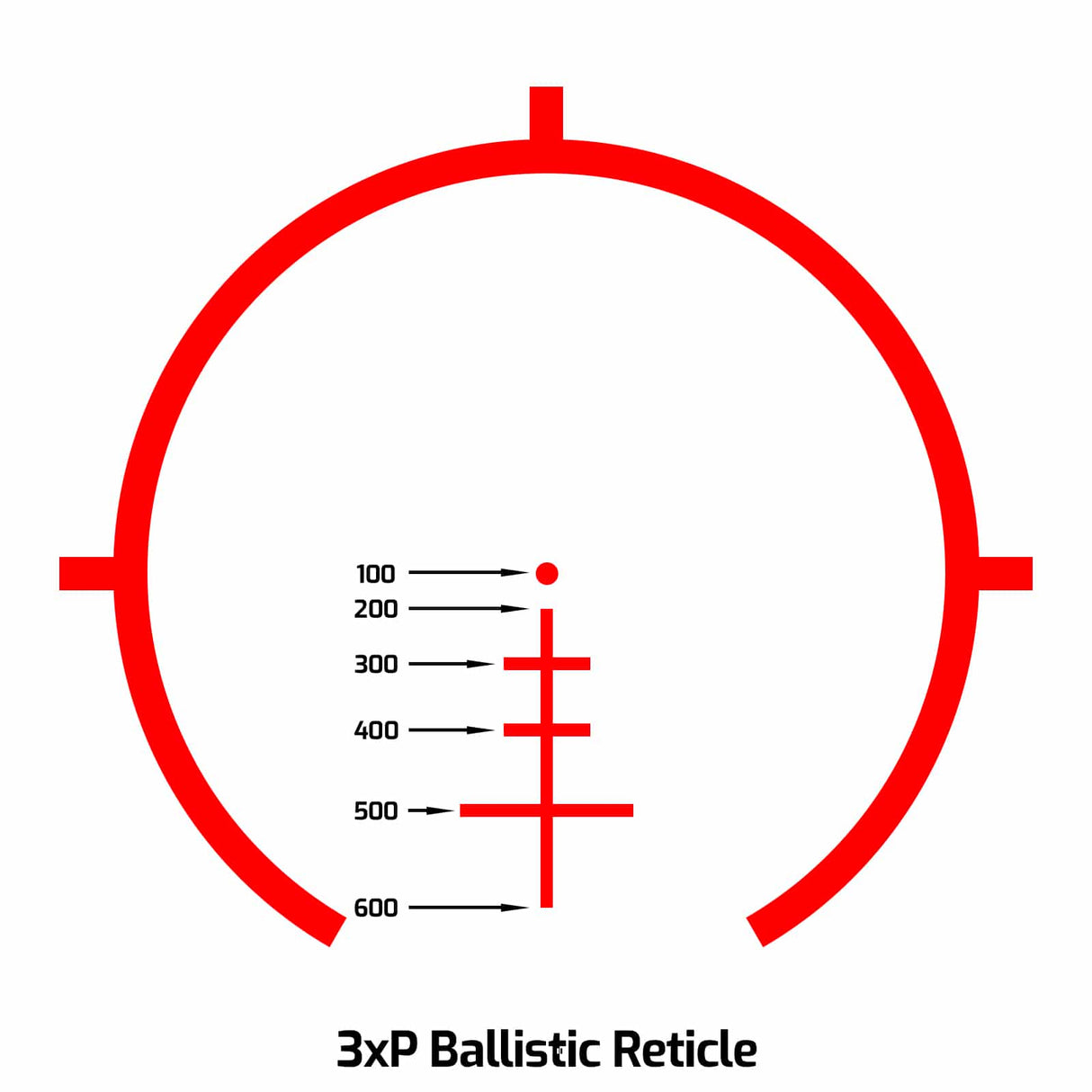 3xP Scope – 3x Prism Scope with Illuminated BDC Reticle — alternate view 5