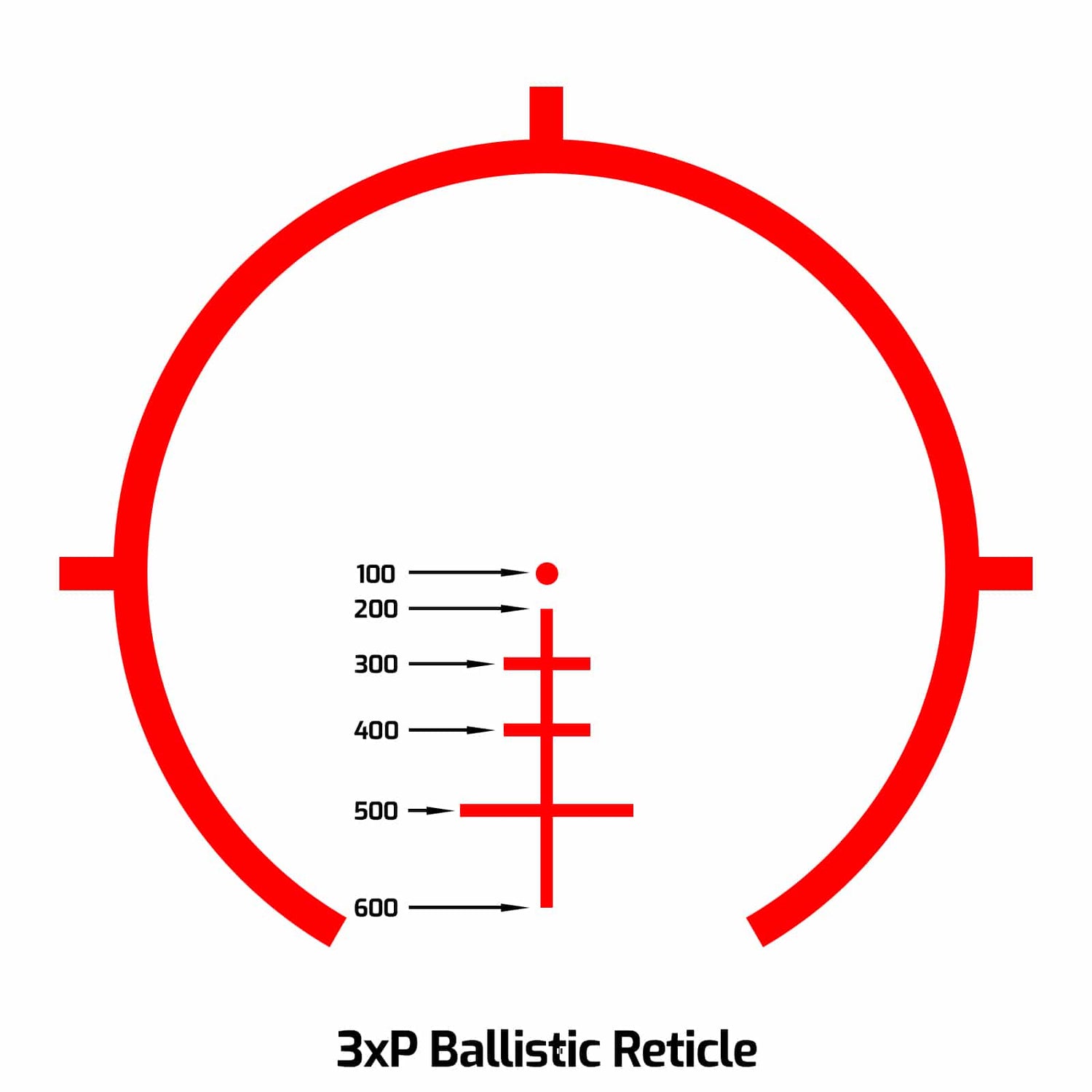 3xP Scope – 3x Prism Scope with Illuminated BDC Reticle — alternate view 5