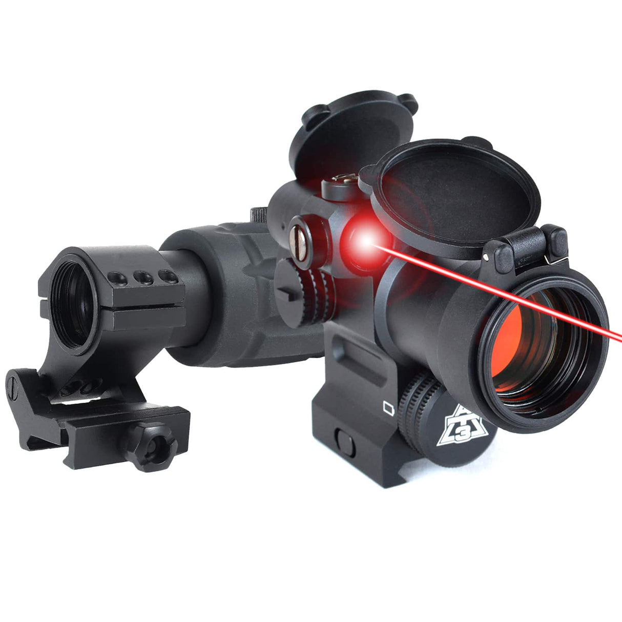 Magnified Red Dot with Laser Sight Kit – AT3 LEOS & RRDM 3x Magnifier — alternate view 4