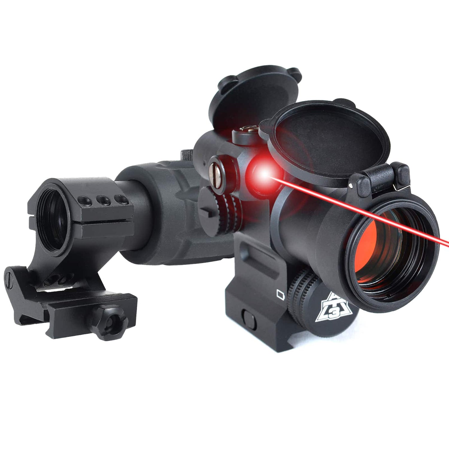 Magnified Red Dot with Laser Sight Kit – AT3 LEOS & RRDM 3x Magnifier — alternate view 4