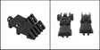 Flip Ups + 45 Degree Mount: 45 Offset Weaver Mount + 45 Offset Weaver Mount + Polymer Flip Up