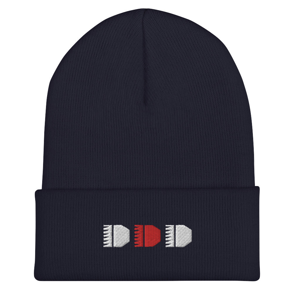 Brrrt Cuffed Beanie – Navy — alternate view 3