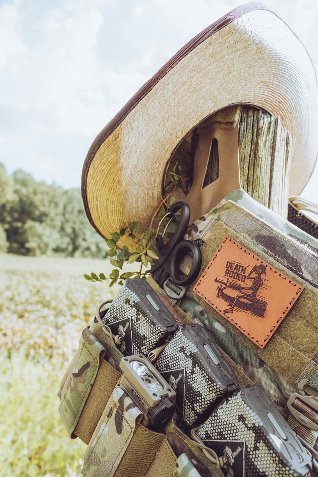 Death Rodeo Leather Patch – Light Brown