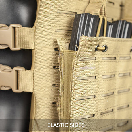Multi Rifle Triple Magazine Pouch - Laser Cut – Tan — alternate view 2