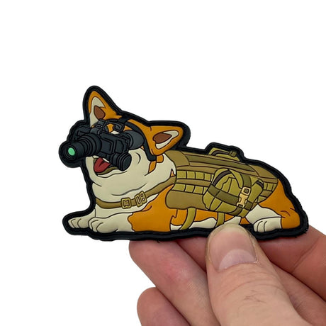 Patriot Pets - Charles the Tactical Corgi Patch + Sticker