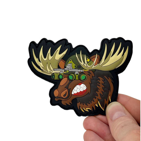 Patch Panel Patriot Pets - Marvin the Tactical Moose Patch + Sticker — alternate view 2