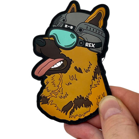 Patch Panel Patriot Pets - Rex the tactical German Shepherd Patch + Sticker — alternate view 2