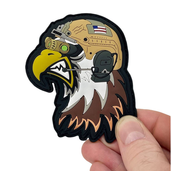 Patch Panel Patriot Pets - Terry the Tactical Eagle Patch + Sticker — alternate view 2