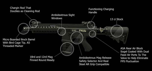 Maxtact TGR2 MK2 Mlok Magfed Paintball Marker — alternate view 7