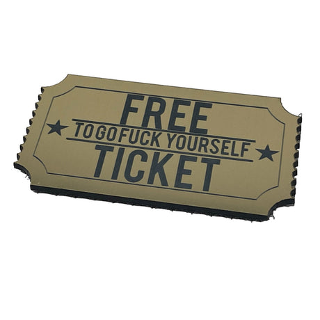 Ticket to Go Fuck Yourself Patch + Sticker — alternate view 3
